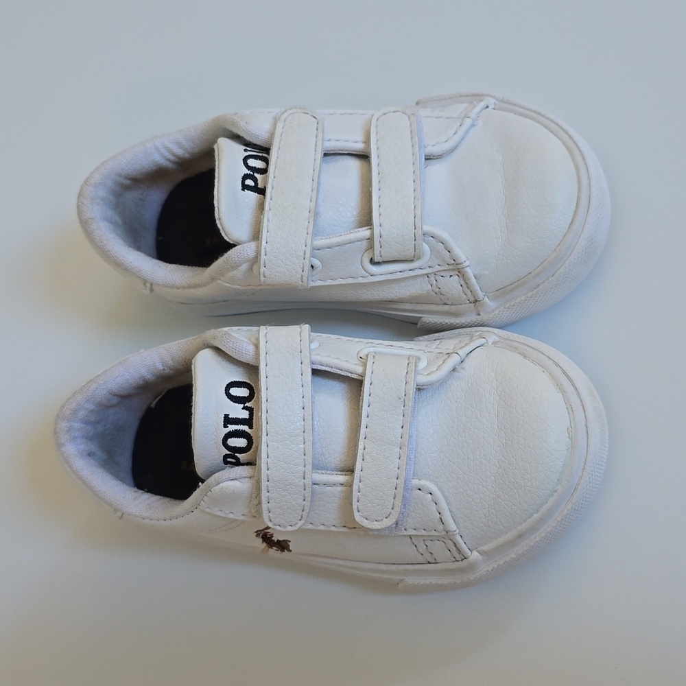 Polo by Ralph Lauren Kids White Velcro Sneakers Size 6